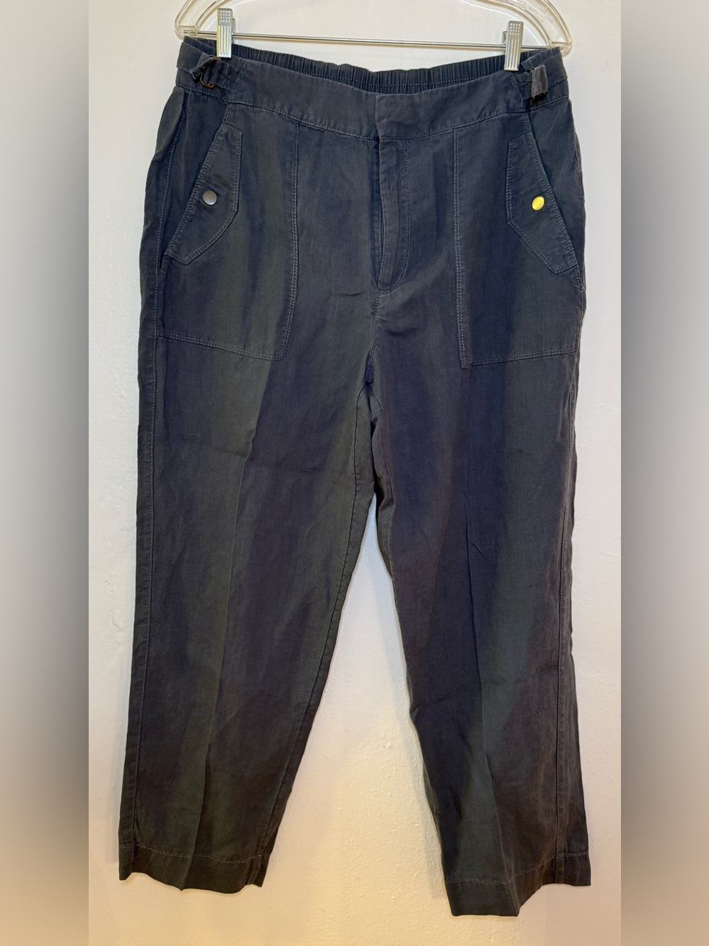 Athleta Linen Pants, Blue, Size 14
